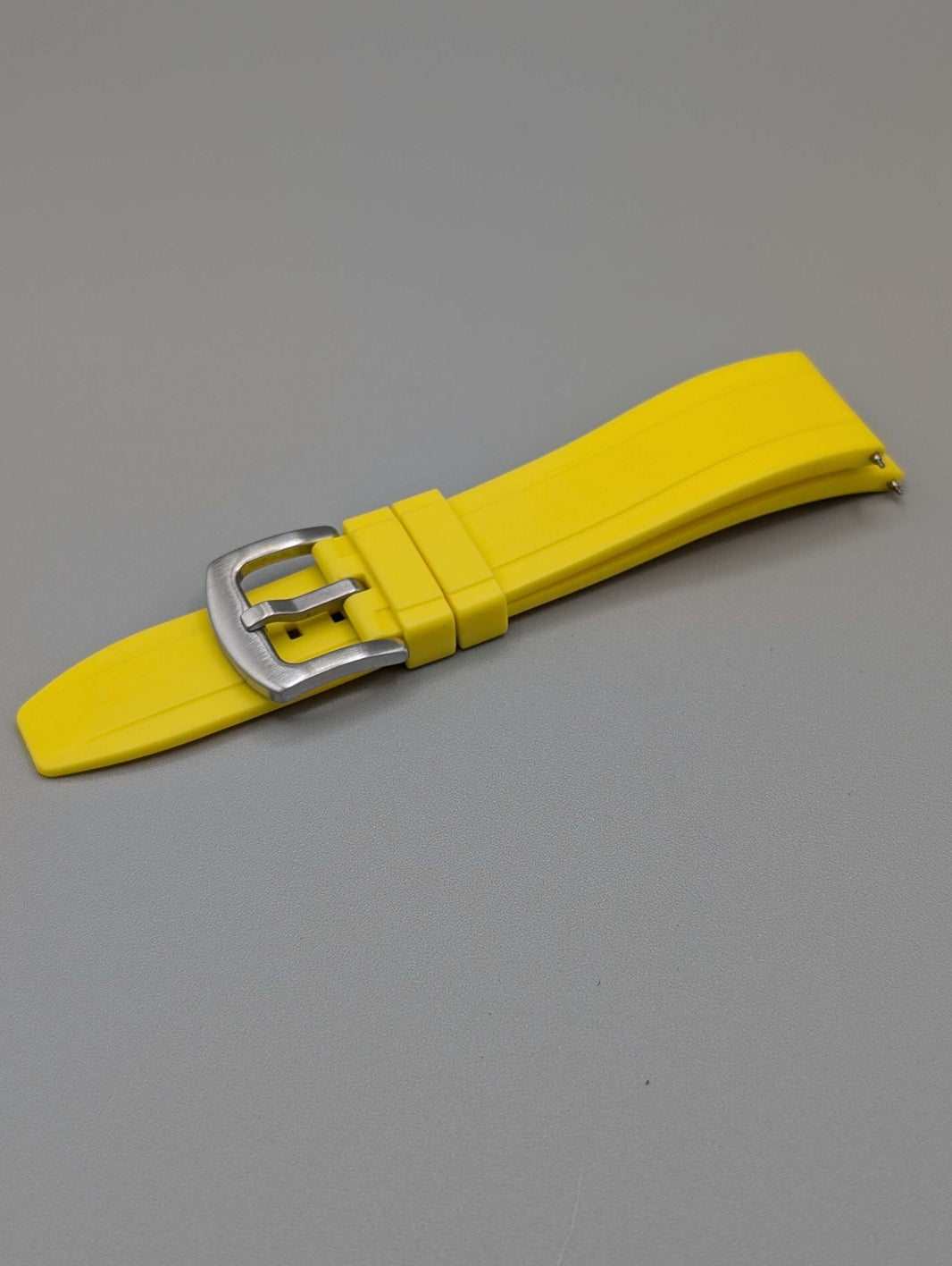 Explorer Rubber Watch Band in Sunshine Yellow Quick Release image 0