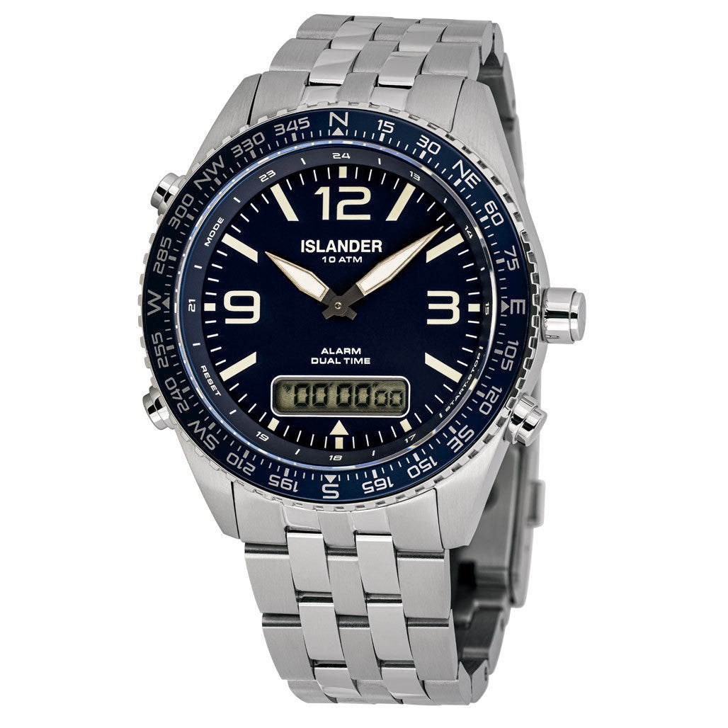Islander Rocky Point Analog-Digital Watch with Blue Dial #ISL-328