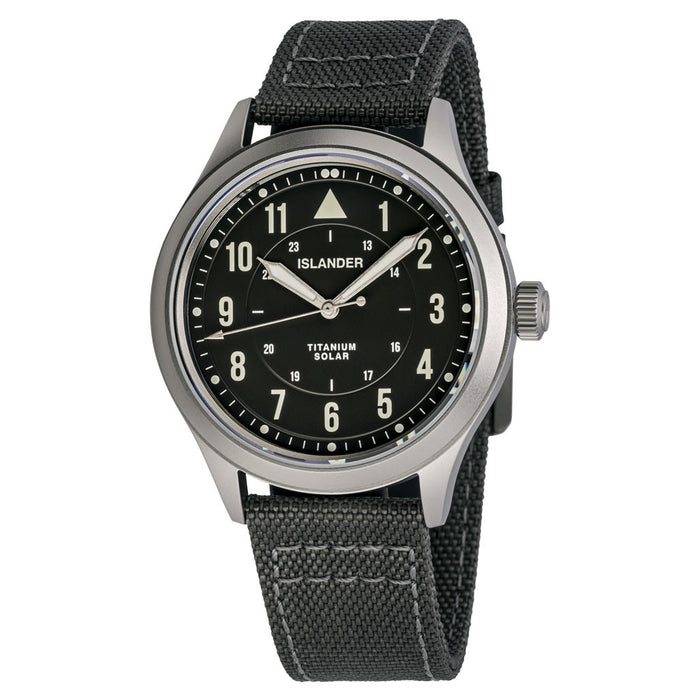 Islander Babylon HV1000 Titanium Solar Field Watch with Charcoal Dial #ISL-336