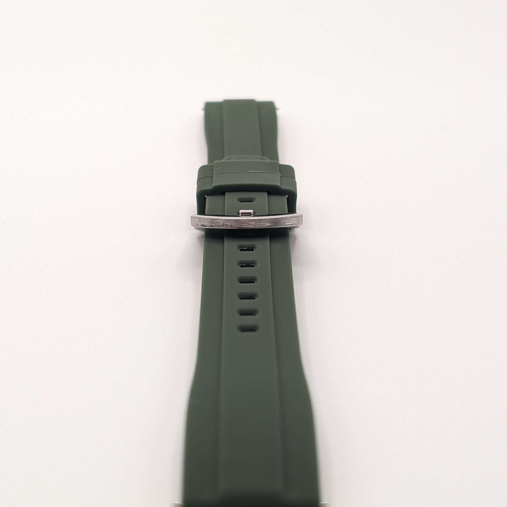 Explorer Rubber Watch Band in Fatigue Green Quick Release image 1