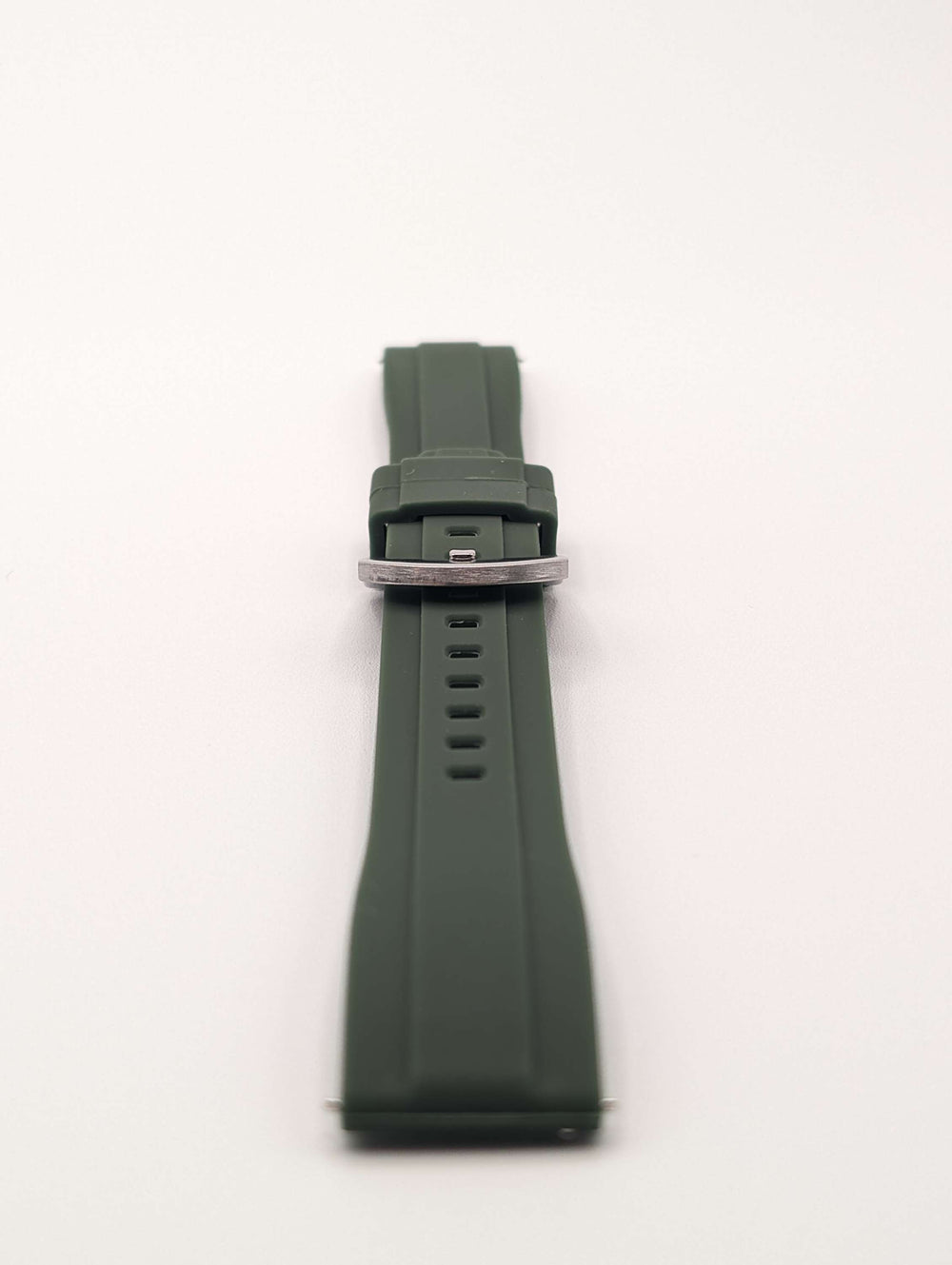 Explorer Rubber Watch Band in Fatigue Green Quick Release image 1