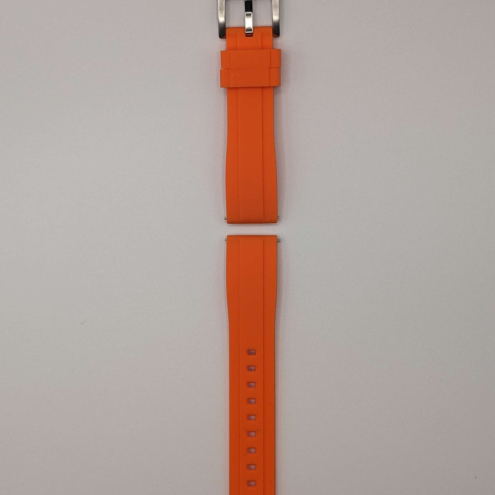 Explorer Rubber Watch Band in Sunset Orange Quick Release image 2