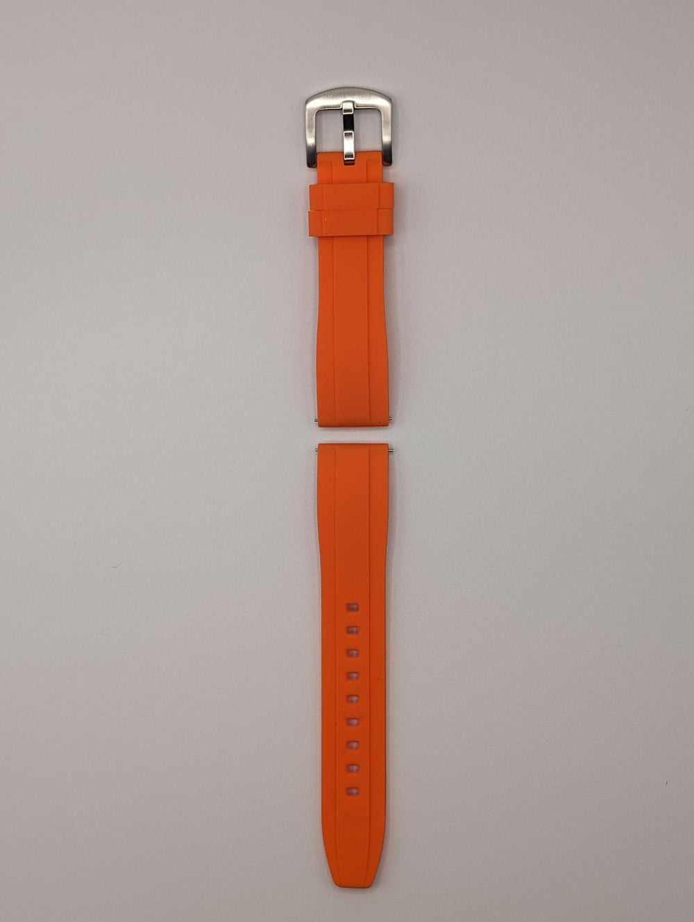 Explorer Rubber Watch Band in Sunset Orange Quick Release image 2