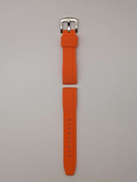 Explorer Rubber Watch Band in Sunset Orange Quick Release image 2