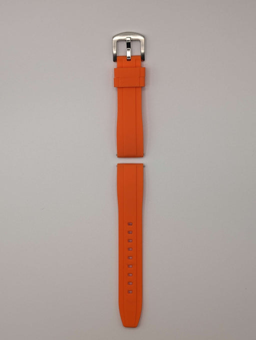 Explorer Rubber Watch Band in Sunset Orange Quick Release image 2