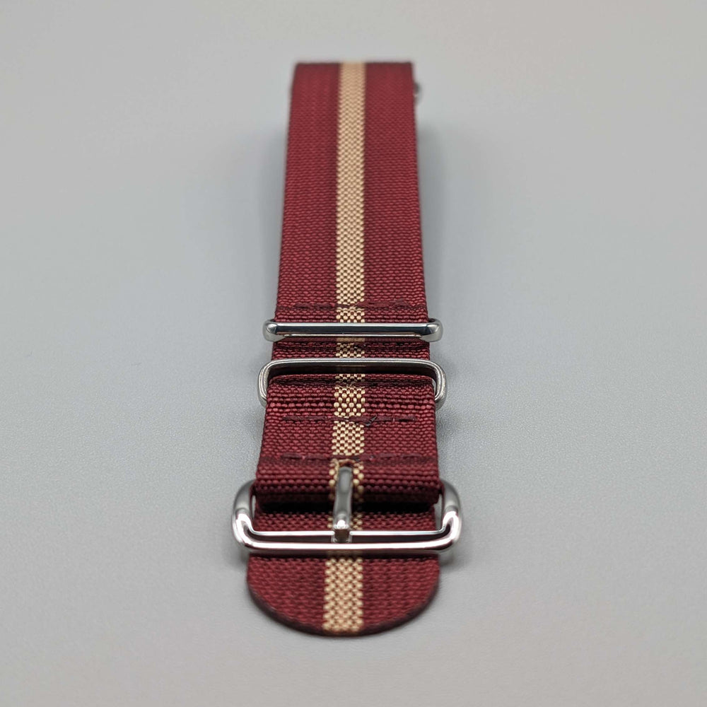 HMS NATO Watch Band in Vino Red/Khaki image 1