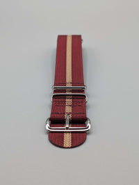 HMS NATO Watch Band in Vino Red/Khaki image 1
