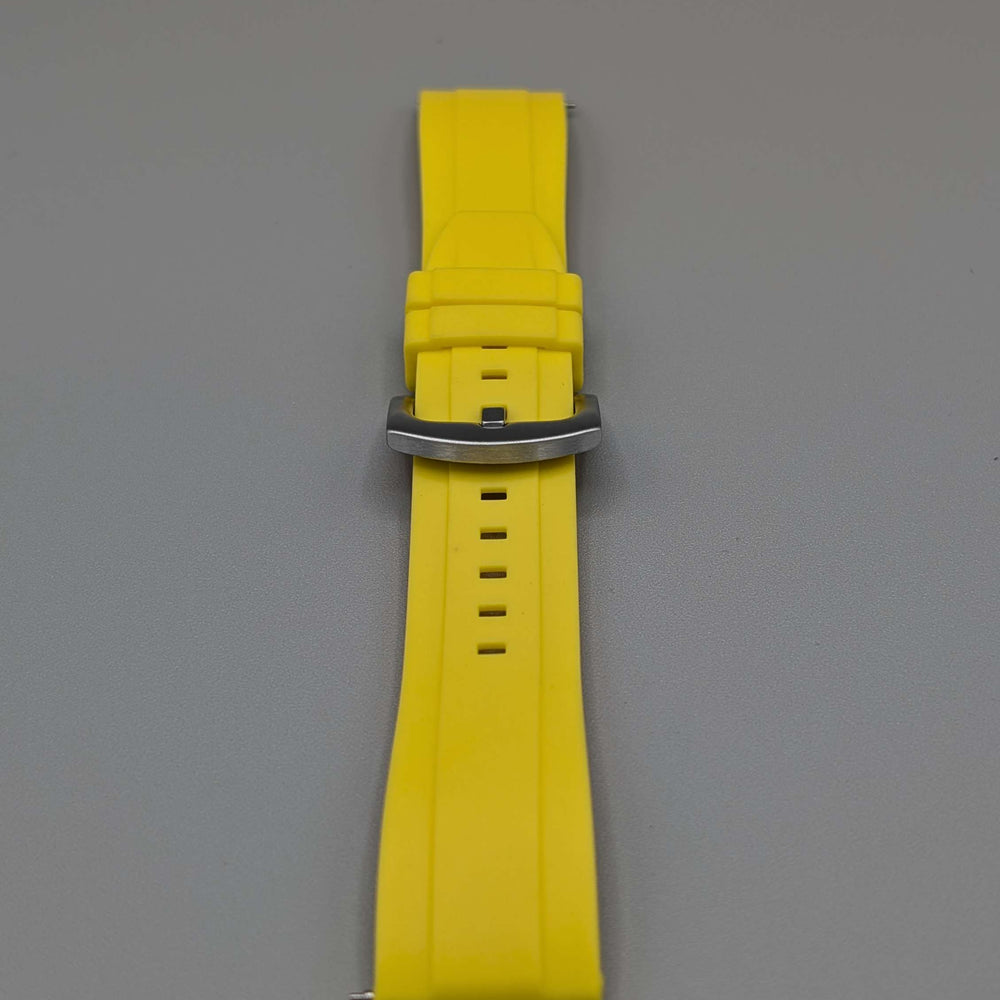 Explorer Rubber Watch Band in Sunshine Yellow Quick Release image 2