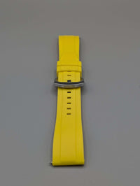 Explorer Rubber Watch Band in Sunshine Yellow Quick Release image 2