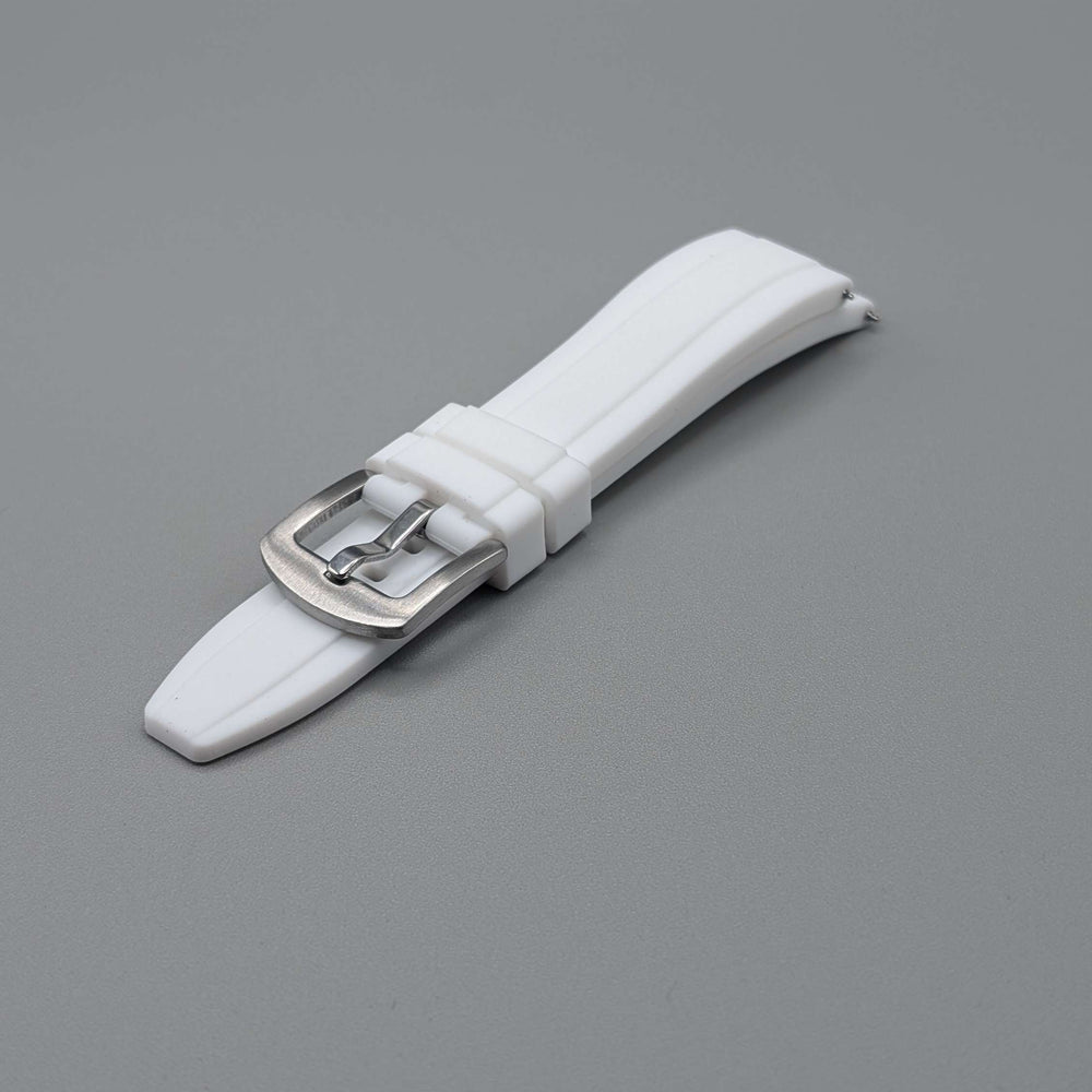 Explorer Rubber Watch Band in Snowmass White Quick Release image 0