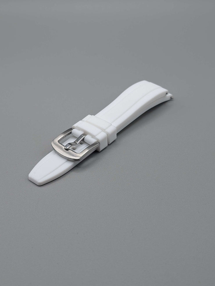 Explorer Rubber Watch Band in Snowmass White Quick Release image 0