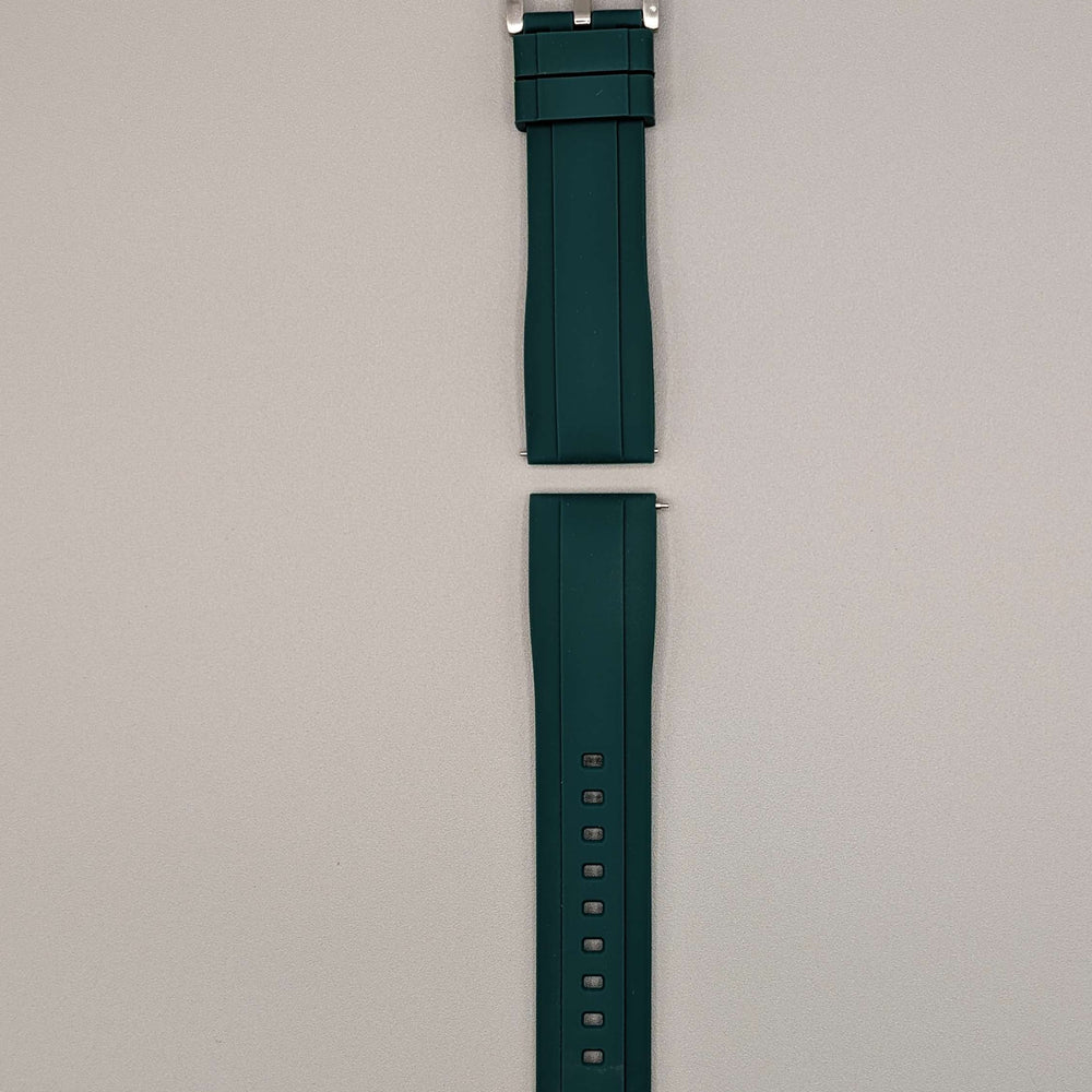 Explorer Rubber Watch Band in Coral Cyan Quick Release image 1
