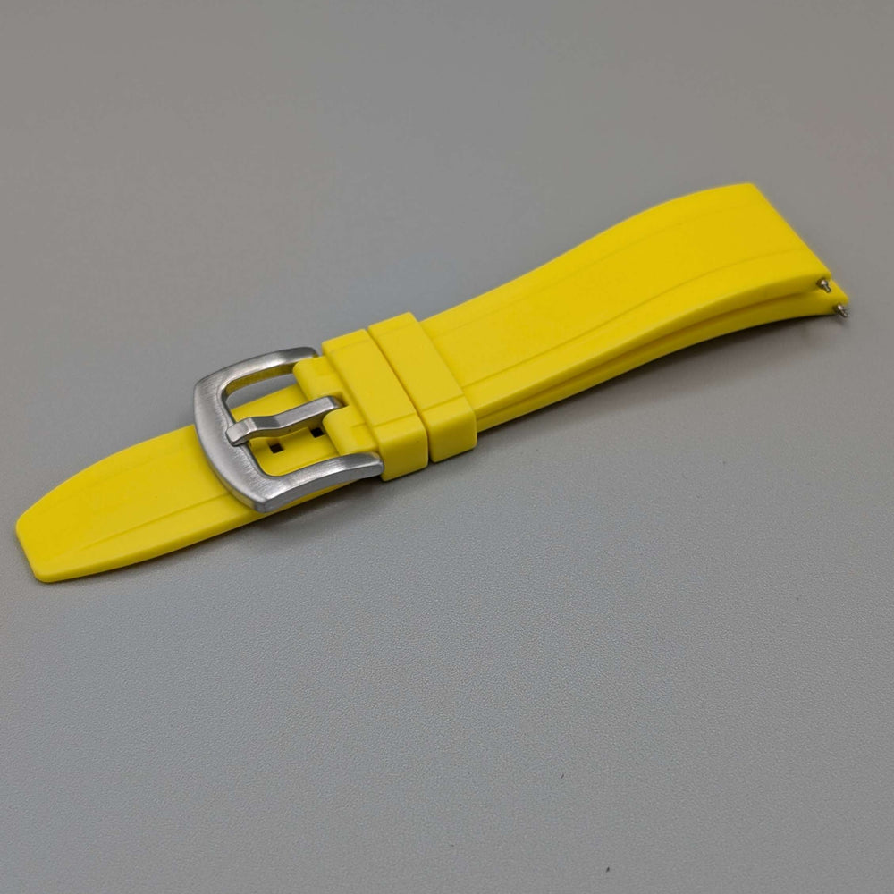 Explorer Rubber Watch Band in Sunshine Yellow Quick Release image 0