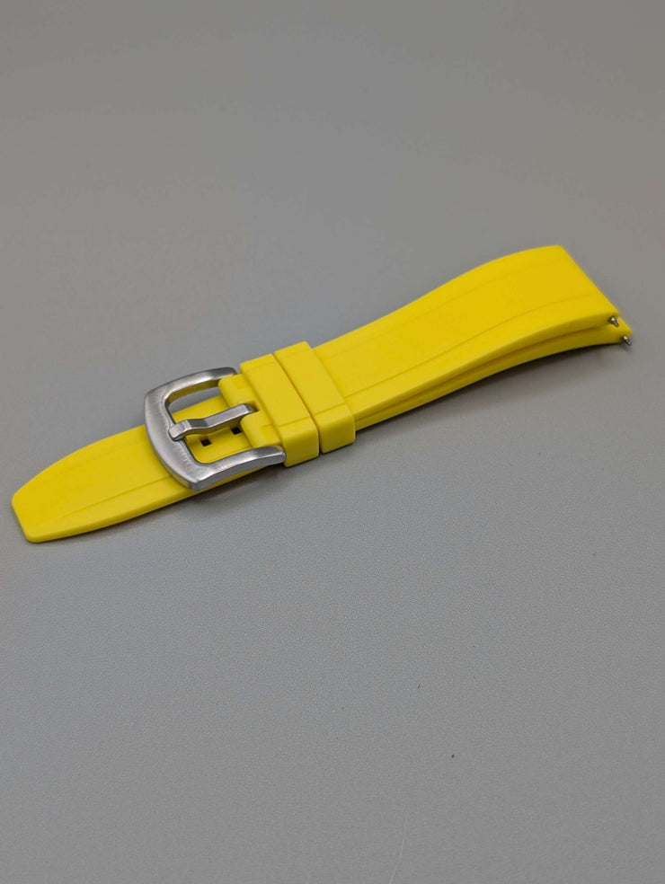 Explorer Rubber Watch Band in Sunshine Yellow Quick Release image 0