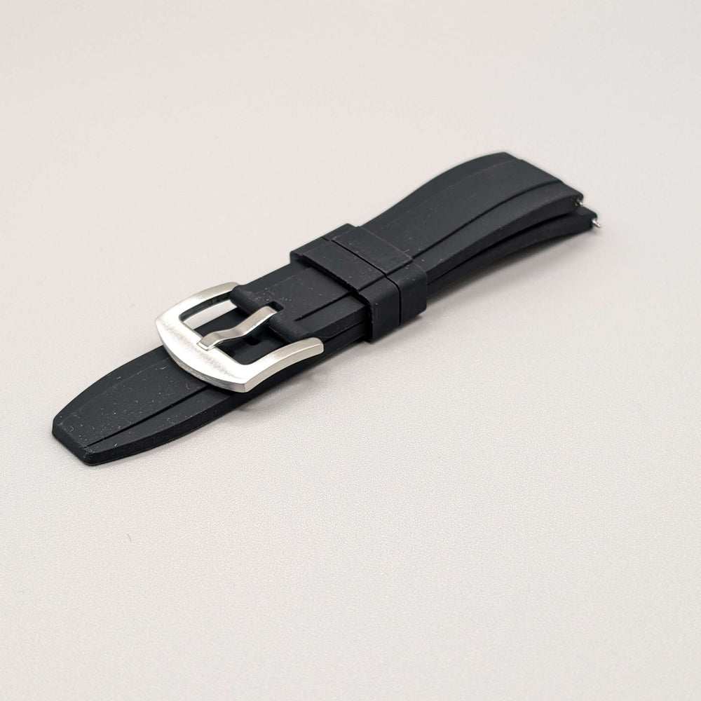 Explorer Rubber Watch Band in Midnight Black Quick Release image 0