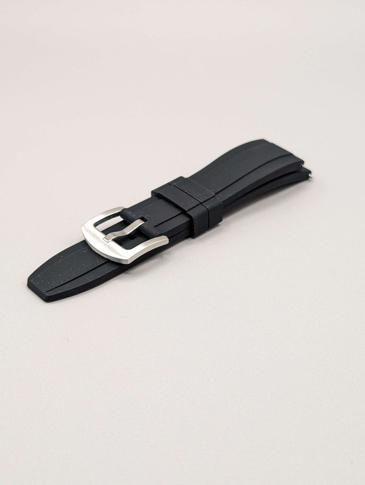 Explorer Rubber Watch Band in Midnight Black Quick Release image 0