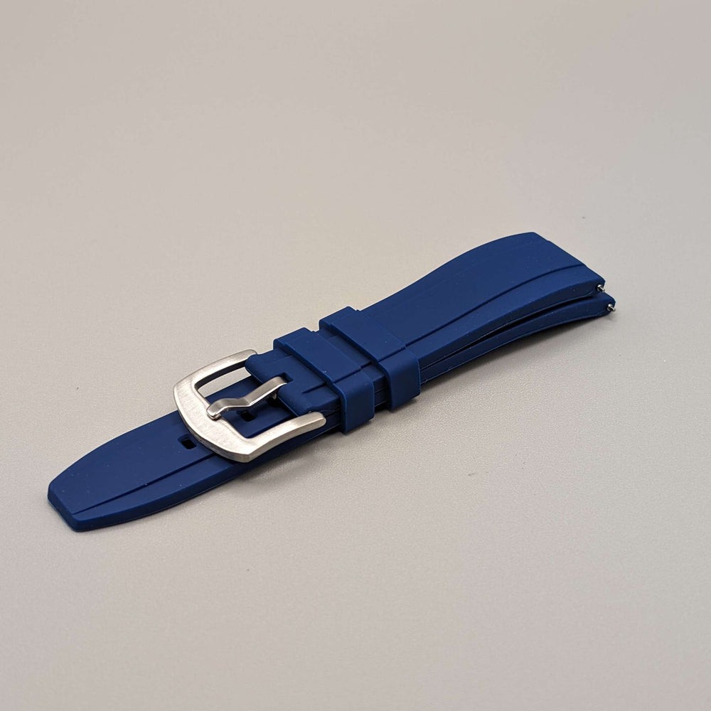 Explorer Rubber Watch Band in Deep Blue Quick Release image 0