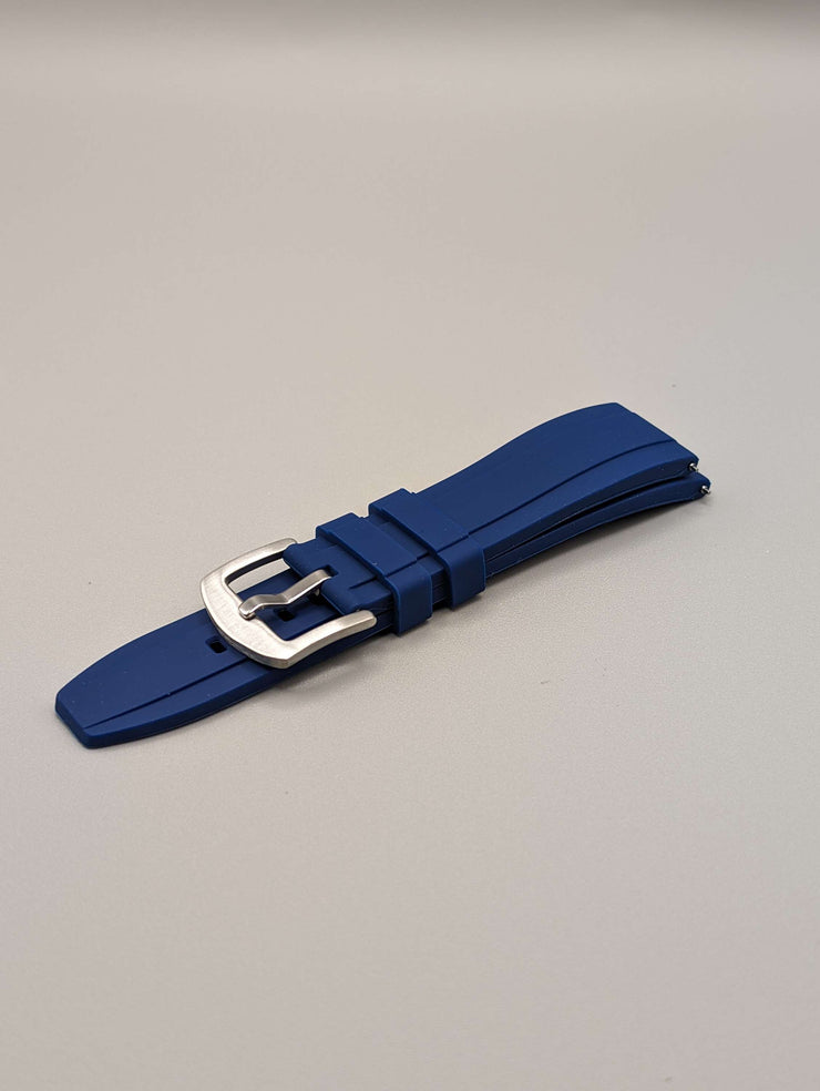 Explorer Rubber Watch Band in Deep Blue Quick Release image 0