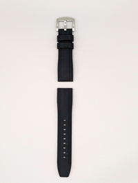 Explorer Rubber Watch Band in Midnight Black Quick Release image 2