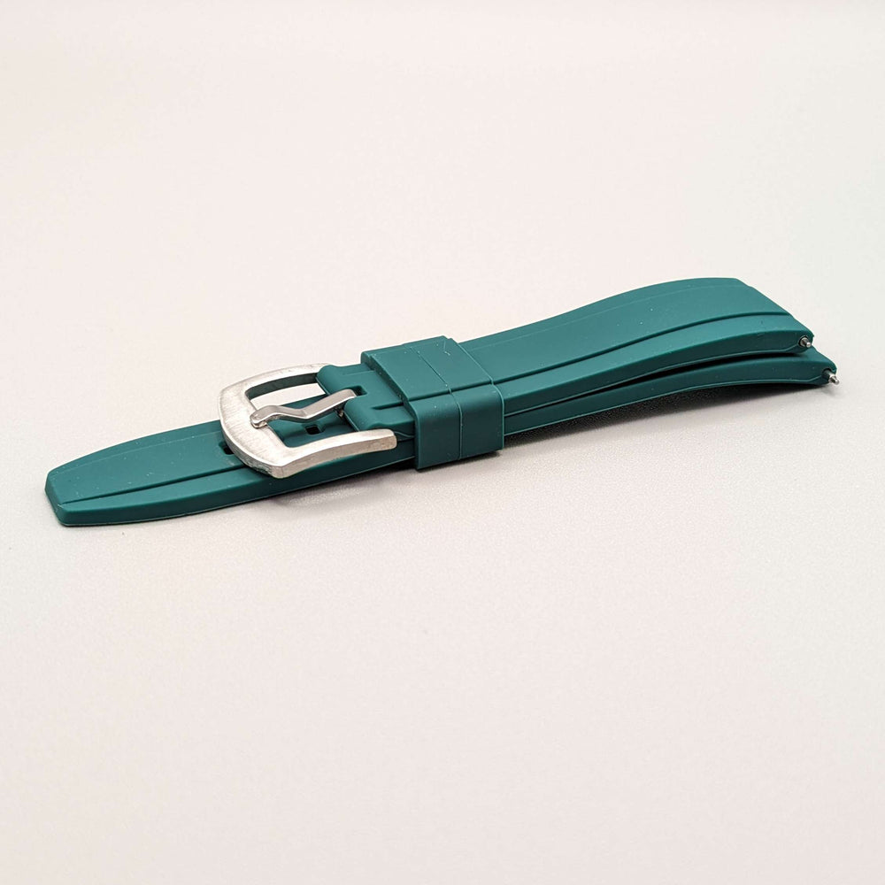 Explorer Rubber Watch Band in Coral Cyan Quick Release image 0