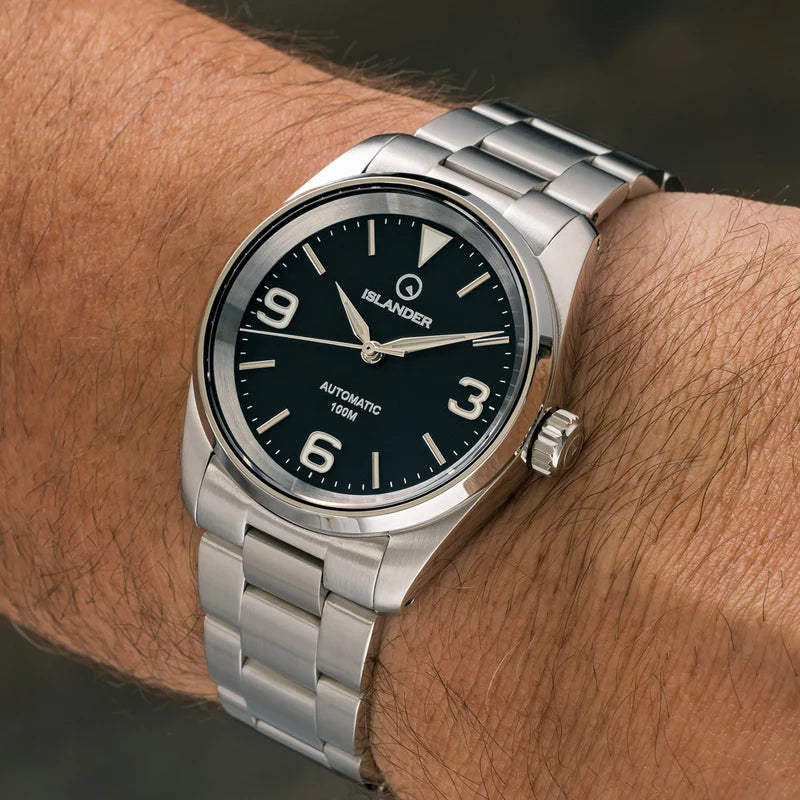 image Islander Manhasset 36mm Automatic Watch with Black Dial #ISL-145