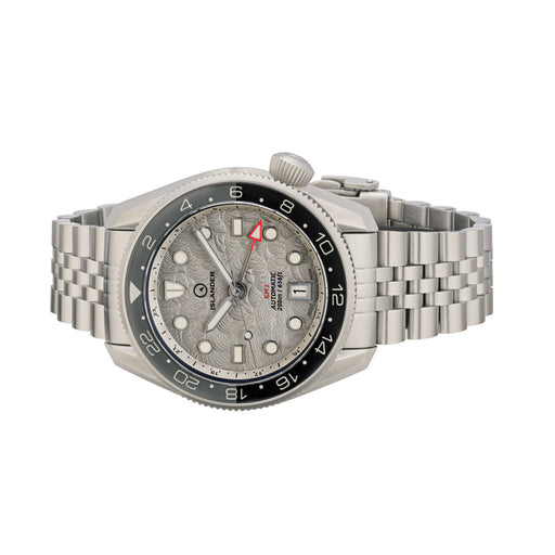Islander JFK Automatic GMT Watch with Grey Cloud Dial and Dual Color Bezel #ISL-208