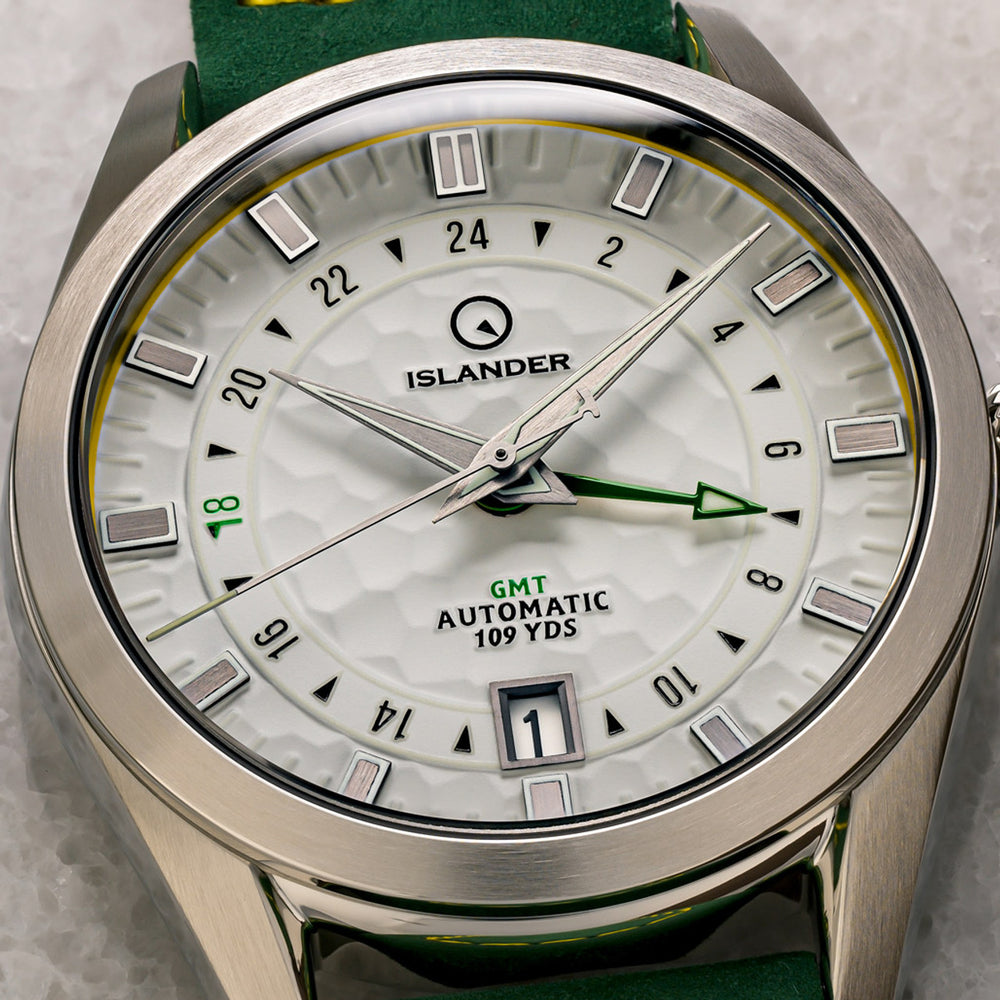 Islander Melville GMT with White "Golf Ball" Hammer Dial #ISL-211