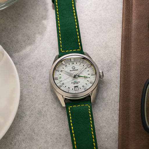 Islander Melville GMT with White "Golf Ball" Hammer Dial #ISL-211