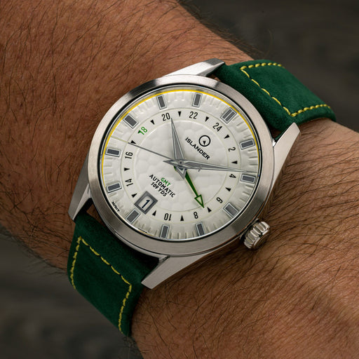 Islander Melville GMT with White "Golf Ball" Hammer Dial #ISL-211
