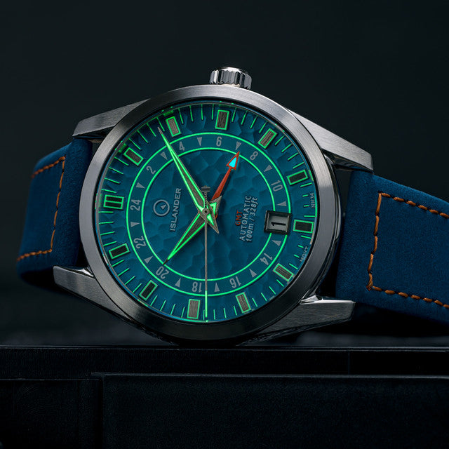 Islander Melville GMT with Blue Hammer Dial #ISL-222