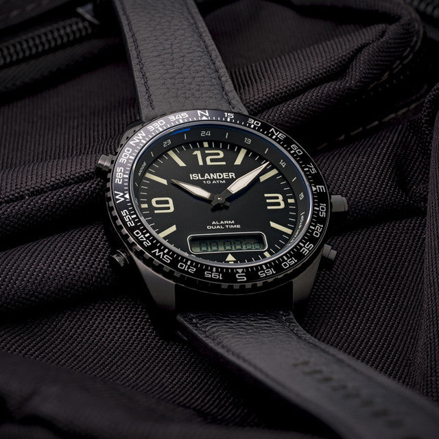 Islander Rocky Point PVD Analog-Digital Watch with Black Dial #ISL-331