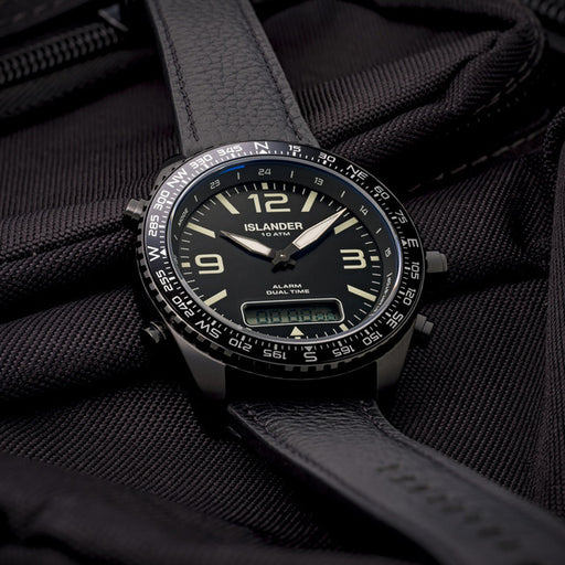 Islander Rocky Point PVD Analog-Digital Watch with Black Dial #ISL-331