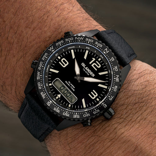 Islander Rocky Point PVD Analog-Digital Watch with Black Dial #ISL-331