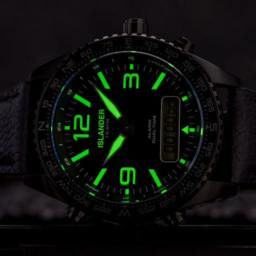 Islander Rocky Point PVD Analog-Digital Watch with Black Dial #ISL-331