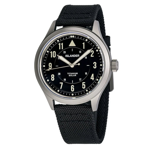 Islander Babylon HV1000 Titanium Solar Field Watch with Black Dial #ISL-333