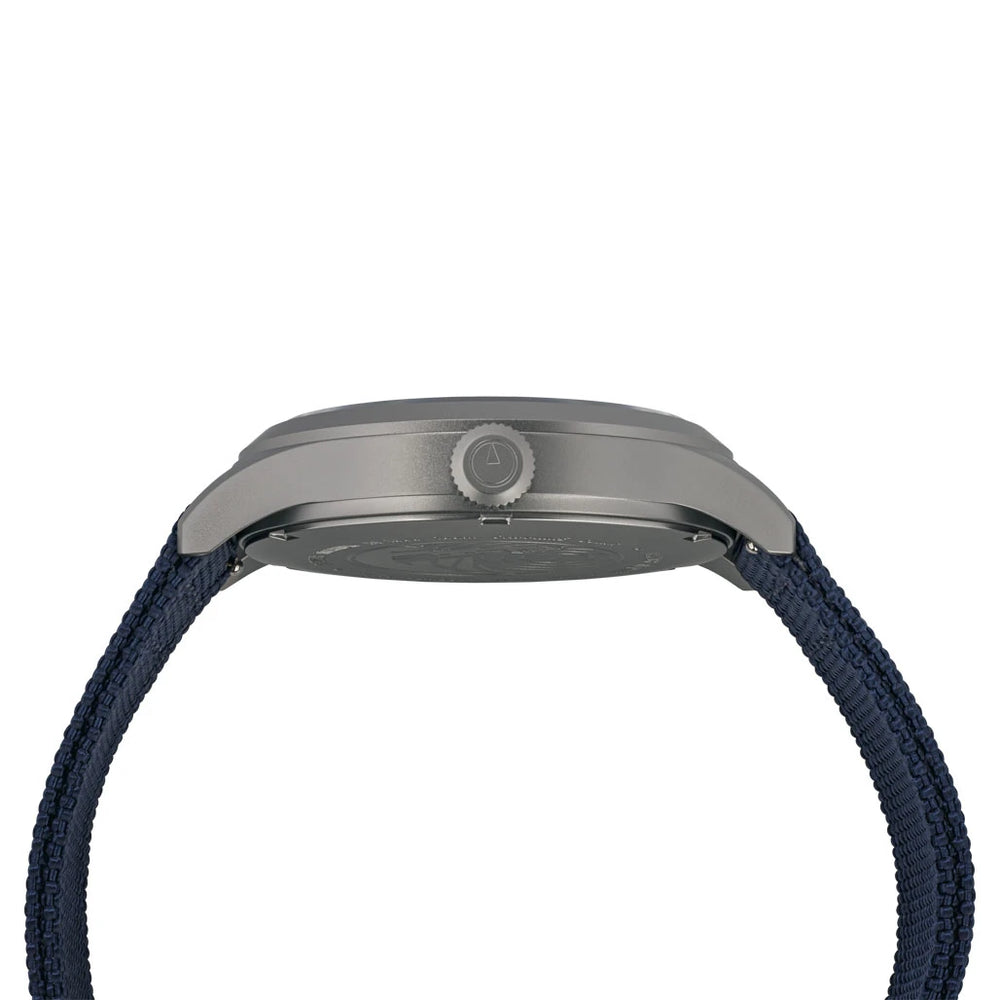 Islander Babylon HV1000 Titanium Solar Field Watch with Blue Dial #ISL-334