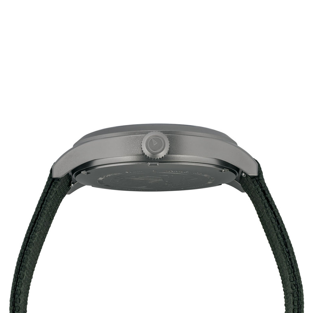Islander Babylon HV1000 Titanium Solar Field Watch with Olive Dial #ISL-335