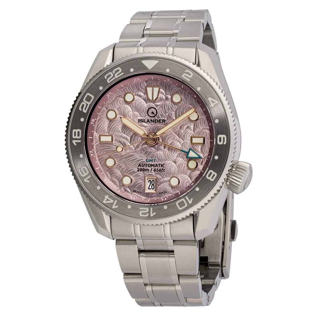 Islander JFK Automatic GMT Watch with Cherry Blossom Dial #ISL-337