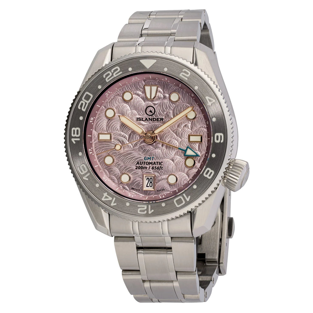 Islander JFK Automatic GMT Watch with Cherry Blossom Dial #ISL-337