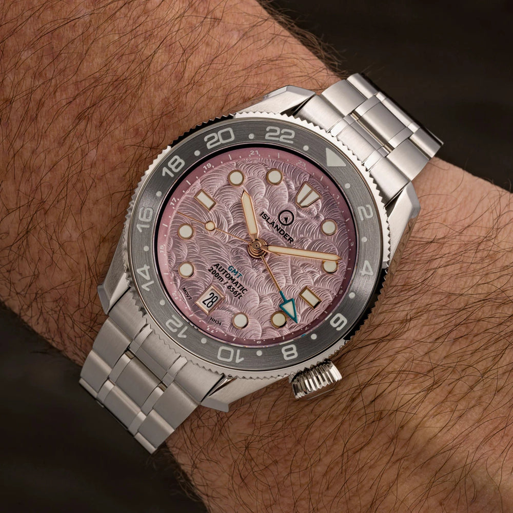 Islander JFK Automatic GMT Watch with Cherry Blossom Dial #ISL-337
