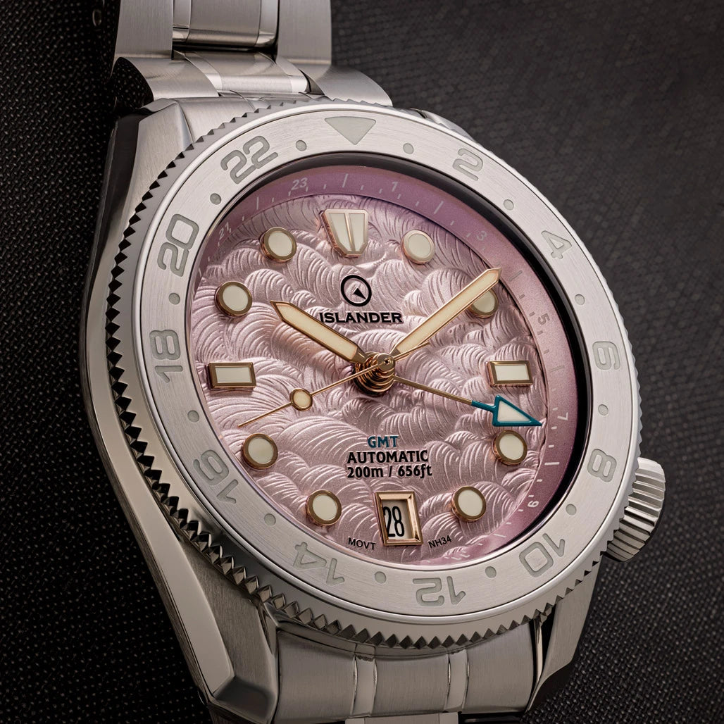 image Islander JFK Automatic GMT Watch with Cherry Blossom Dial #ISL-337