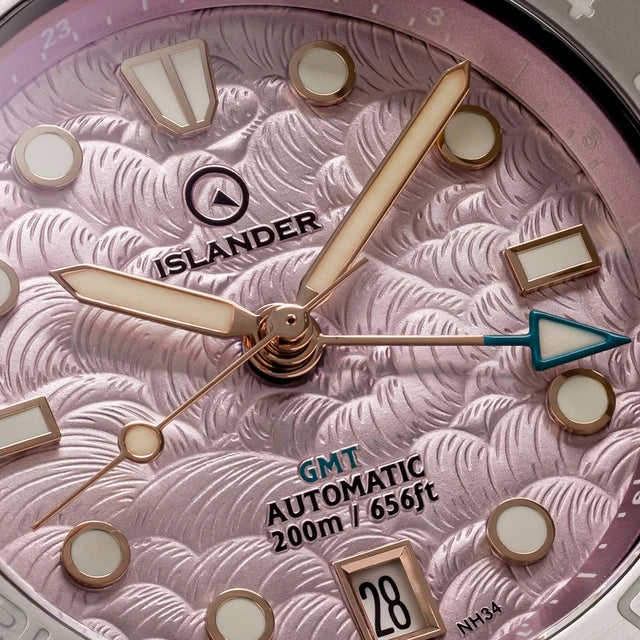 Islander JFK Automatic GMT Watch with Cherry Blossom Dial #ISL-337