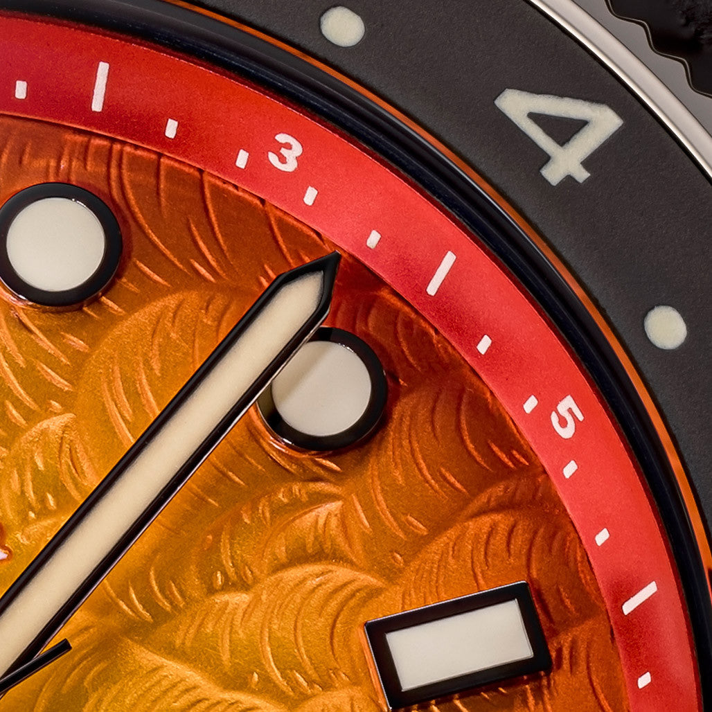 Islander JFK GMT Sunset Orange Dial ISL-356 | Smallseconds Watch