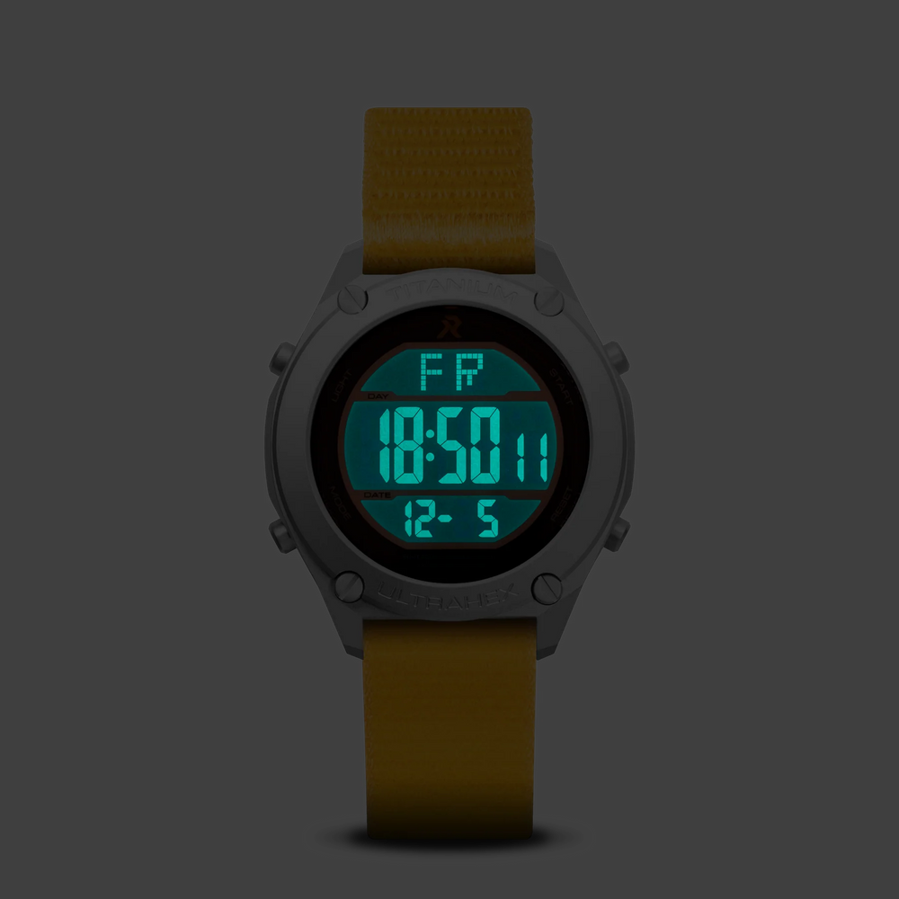 RZE UltraHex Titanium Digital UTD-8000 Medallion Yellow