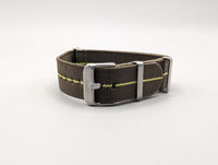 HMS FLX NATO Watch Band in Fatigue Green/Yellow image 0