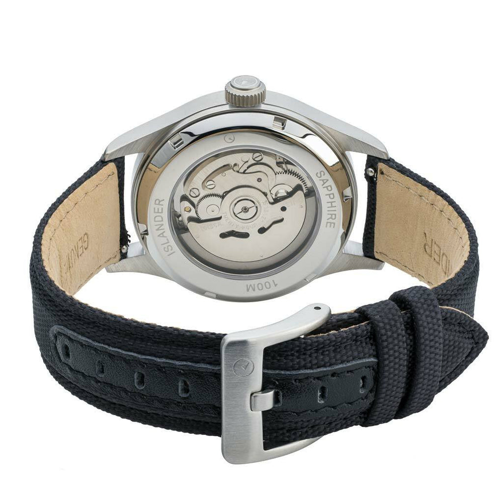 Islander Mitchel Automatic Field Watch with Nylon Weave Strap and an AR Sapphire Crystal #ISL-41