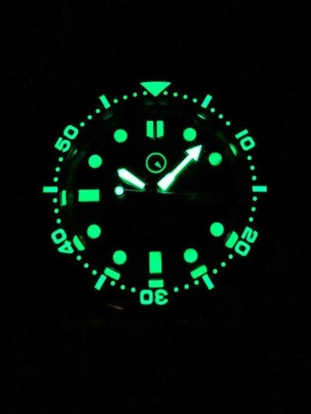 Islander Automatic Dive Watch with Solid-Link Bracelet, AR Sapphire Crystal, and Luminous Ceramic Bezel Insert #ISL-02