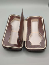 The Davenport 2 Slot Leather Watch Travel Case image 2