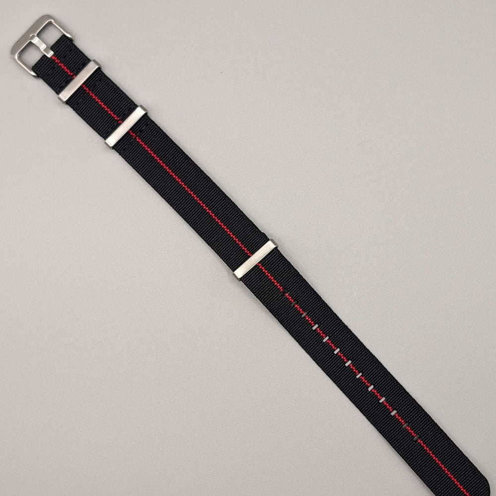 HMS FLX NATO Watch Band in Midnight Black/Red image 2