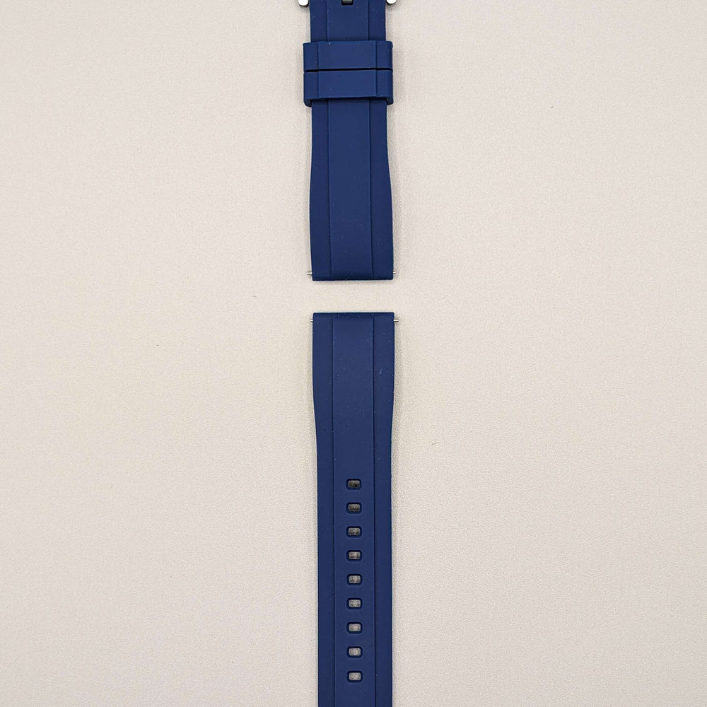 Explorer Rubber Watch Band in Deep Blue Quick Release image 1